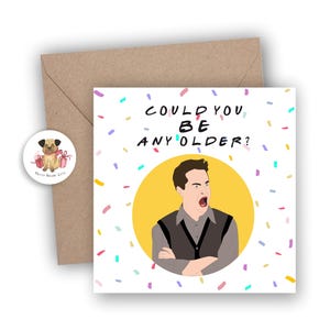 Cartão de aniversário de amigos engraçados, cartão de felicitações engraçado, cartão de feliz aniversário, cartão de aniversário, cartão Ross, cartão para ela