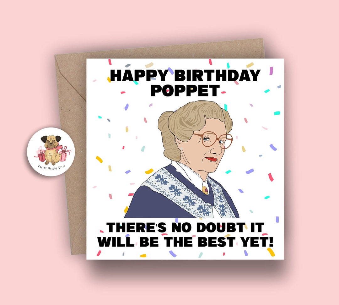 Mrs Doubtfire Birthday Card Funny Birthday Card Friends - Etsy