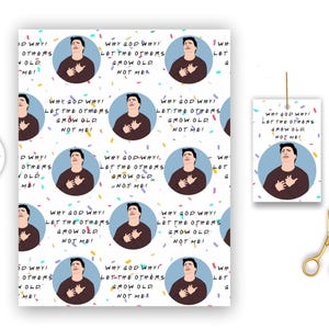 Set di carta da regalo e etichette regalo per il compleanno degli amici - Joey Happy Birthday