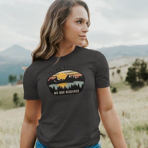 Think Outside No Box Required T-Shirt - Maglietta per amanti della montagna all'aperto
