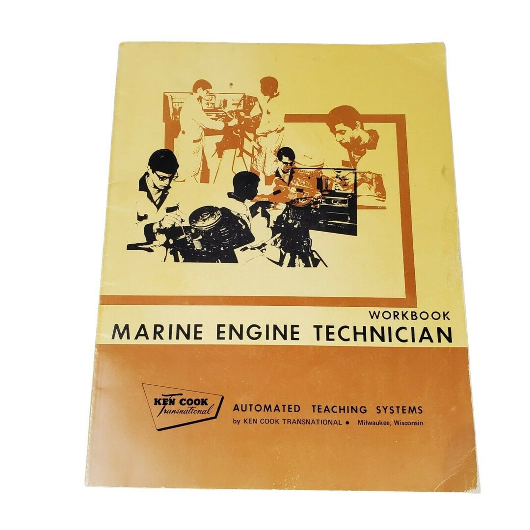 Marine Engine Technician Workbook Ken Cook Transnational 1971 Boat