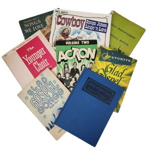 Gospel Songbooks Sheet Music Folk Church Choir Revival Old Fashioned Worship Lot