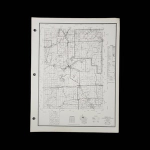 VTG Price County Karte Wisconsin Verkehrsbehörde Autobahnen 1974 Straßen