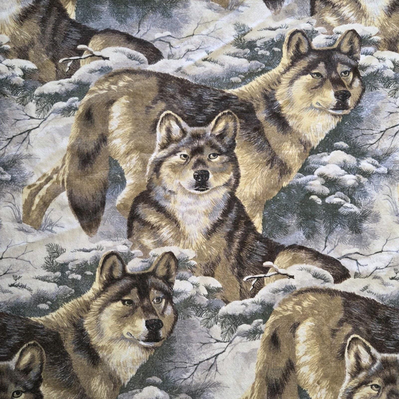 Vintage Wolf Blanket - Etsy
