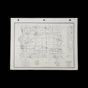 VTG Mapa del condado de St. Croix Carreteras del Departamento de Transporte de Wisconsin 1974