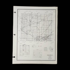VTG Mapa del condado de Outagamie Carreteras del Departamento de Transporte de Wisconsin 1974
