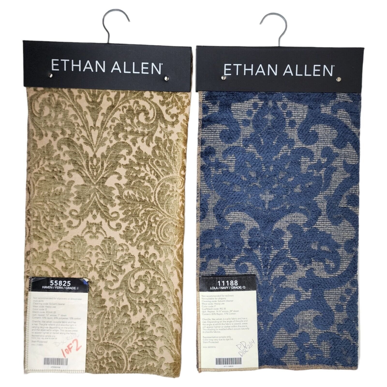 Ethan Allen Upholstery Fabric Samples Discontinued Brocade Haven Fern