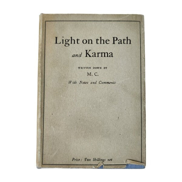 Light on the Path & Karma VTG 1925 Book Master Hilarion Theosophical MC Collins