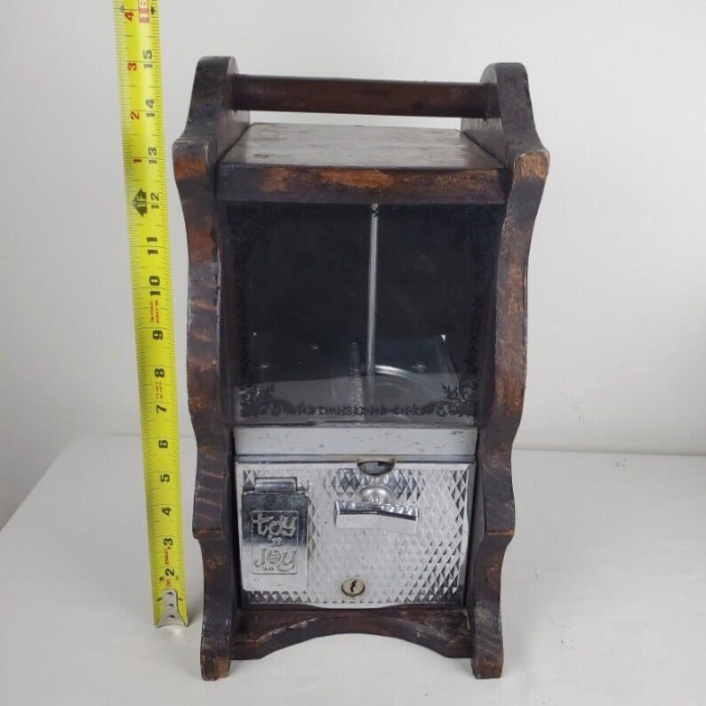 Vintage Toy 'n Joy Penny Gumball Machine Wooden 15 Etsy