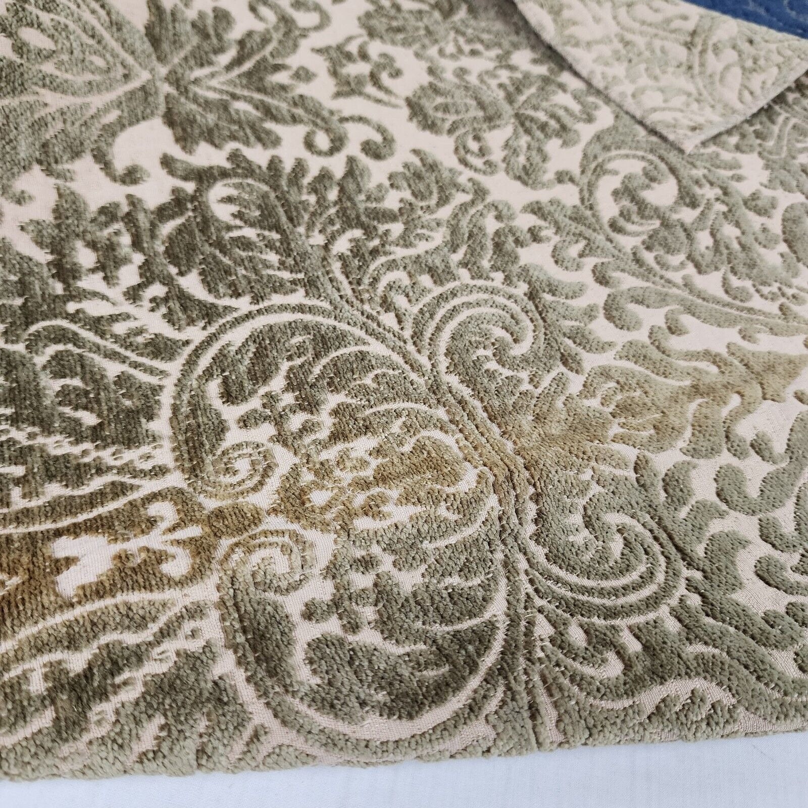 Ethan Allen Upholstery Fabric Samples Discontinued Brocade Haven Fern Lola Navy Etsy
