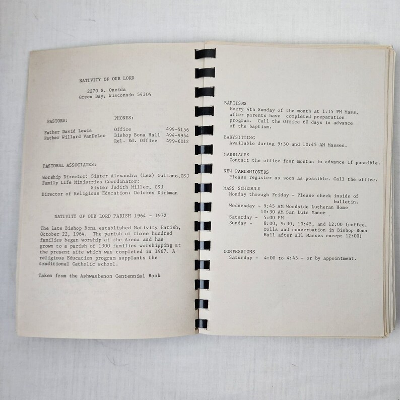 Nativity of Our Lord Catholic Parish Green Bay Wisconsin VTG Etsy