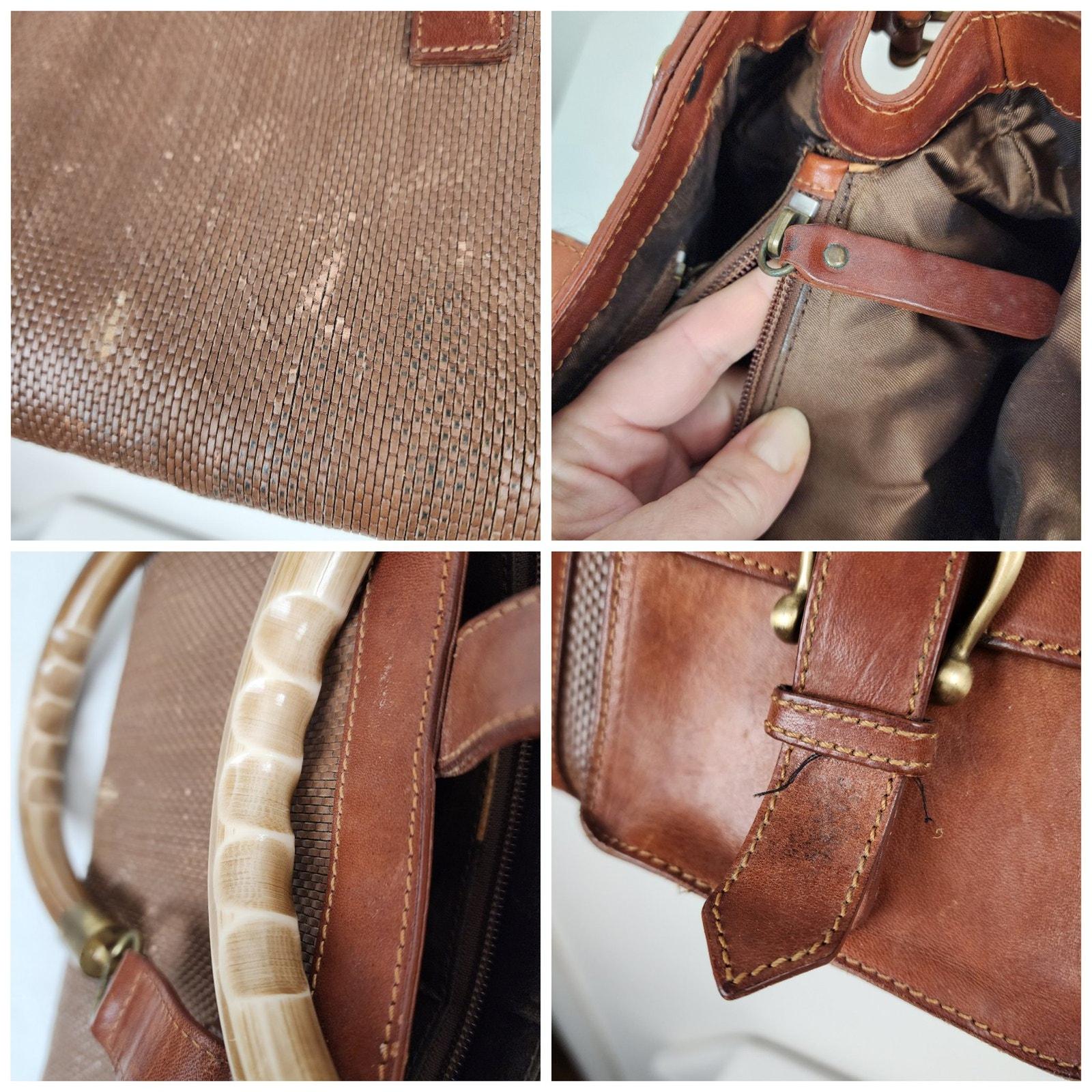 Authentic Vintage Burberry Prorsum Leather Saddle Bag Brown Basket