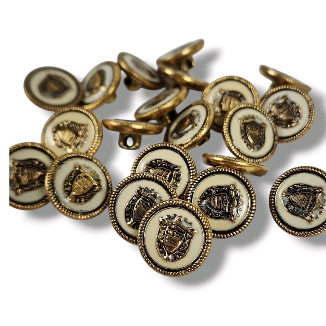 Vintage Pendleton Coat of Arms Buttons 21 Shank Military Style Ivory ...