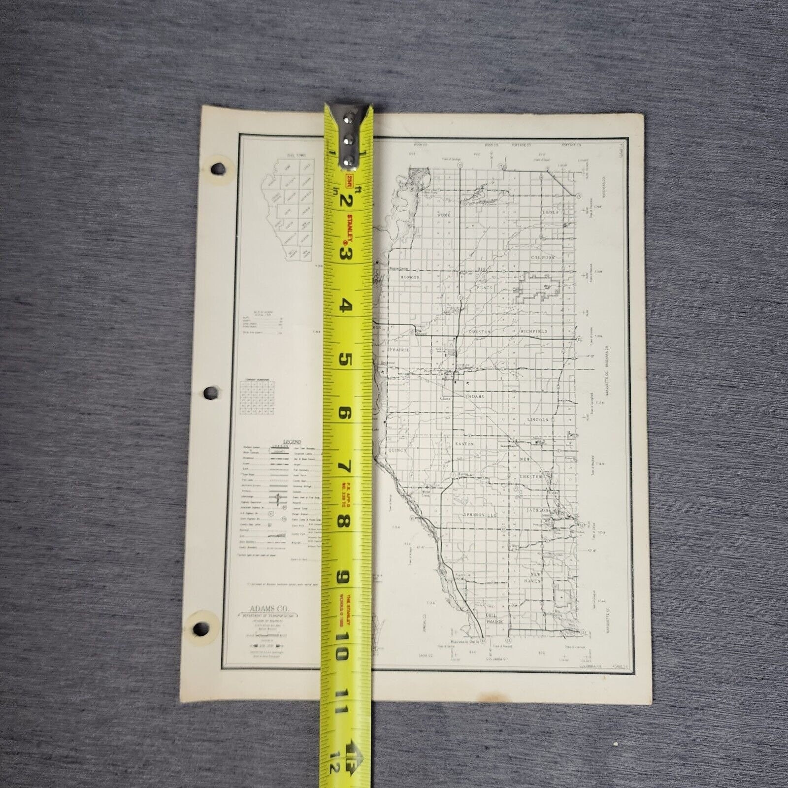Adams Wisconsin VTG Adams County Map Wisconsin Department of Transportation Highways ...