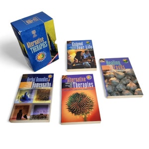 May include: A set of six books about alternative therapies, including "Alternative Therapies", "Extend Your Life", "Healing Foods", "Herbal Remedies & Homeopathy", and two more books titled "Alternative Therapies".