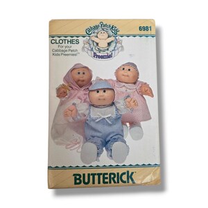 Molde para roupa de prematuro Cabbage Patch Kids CPK Butterick 6981 (sem cortes)