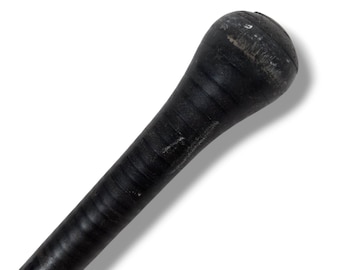 Antique Leather Wrapped Walking Cane Plantation Swagger Stick Black 35.5"