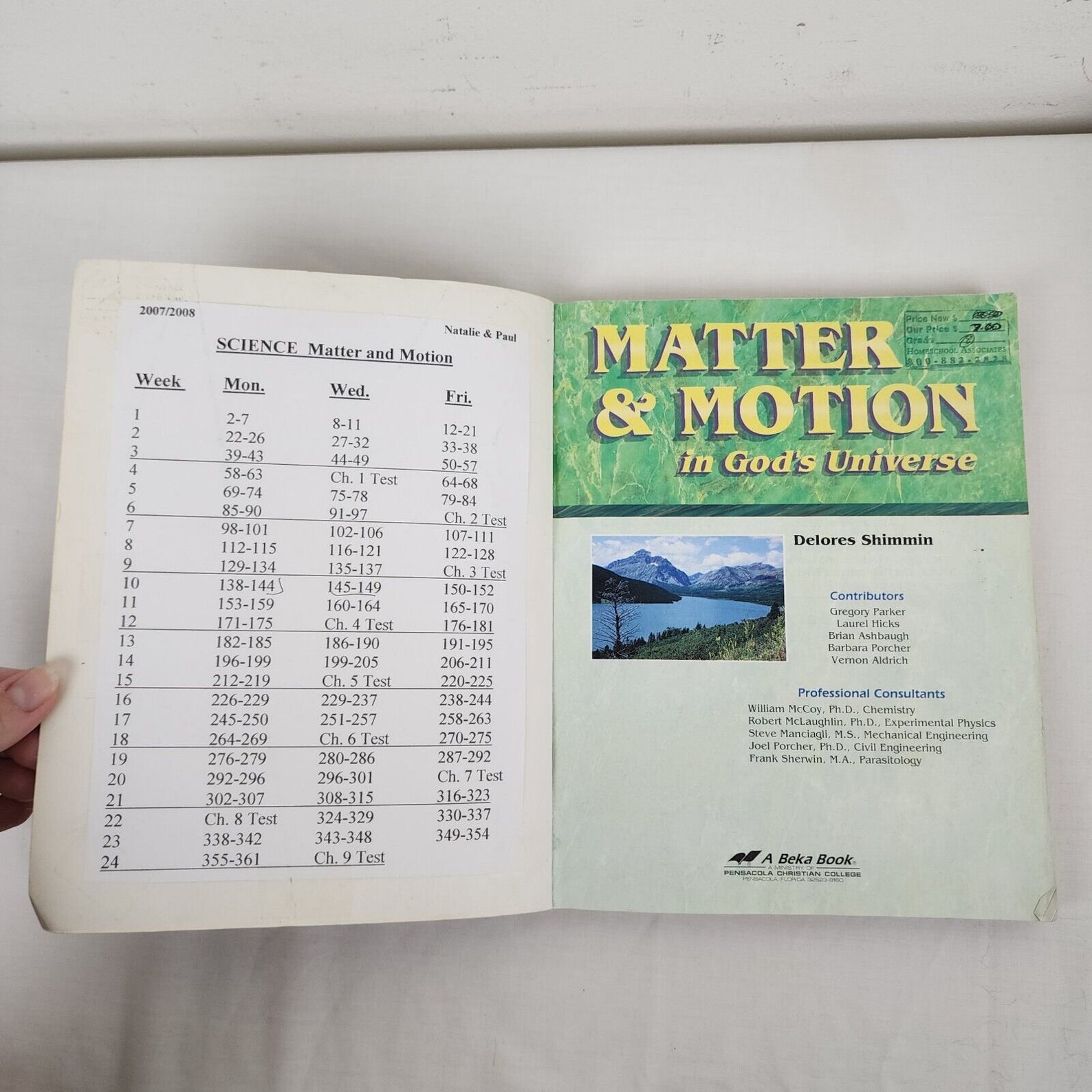 Matter & Motion in Gods Universe : A Beka Book 8th Grade Homeschool ...