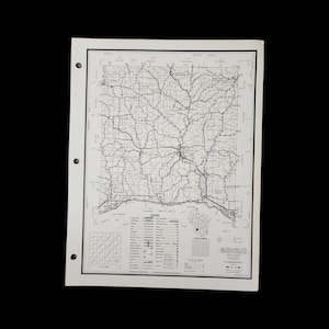 VTG Mapa del condado de Richland Carreteras del Departamento de Transporte de Wisconsin 1974