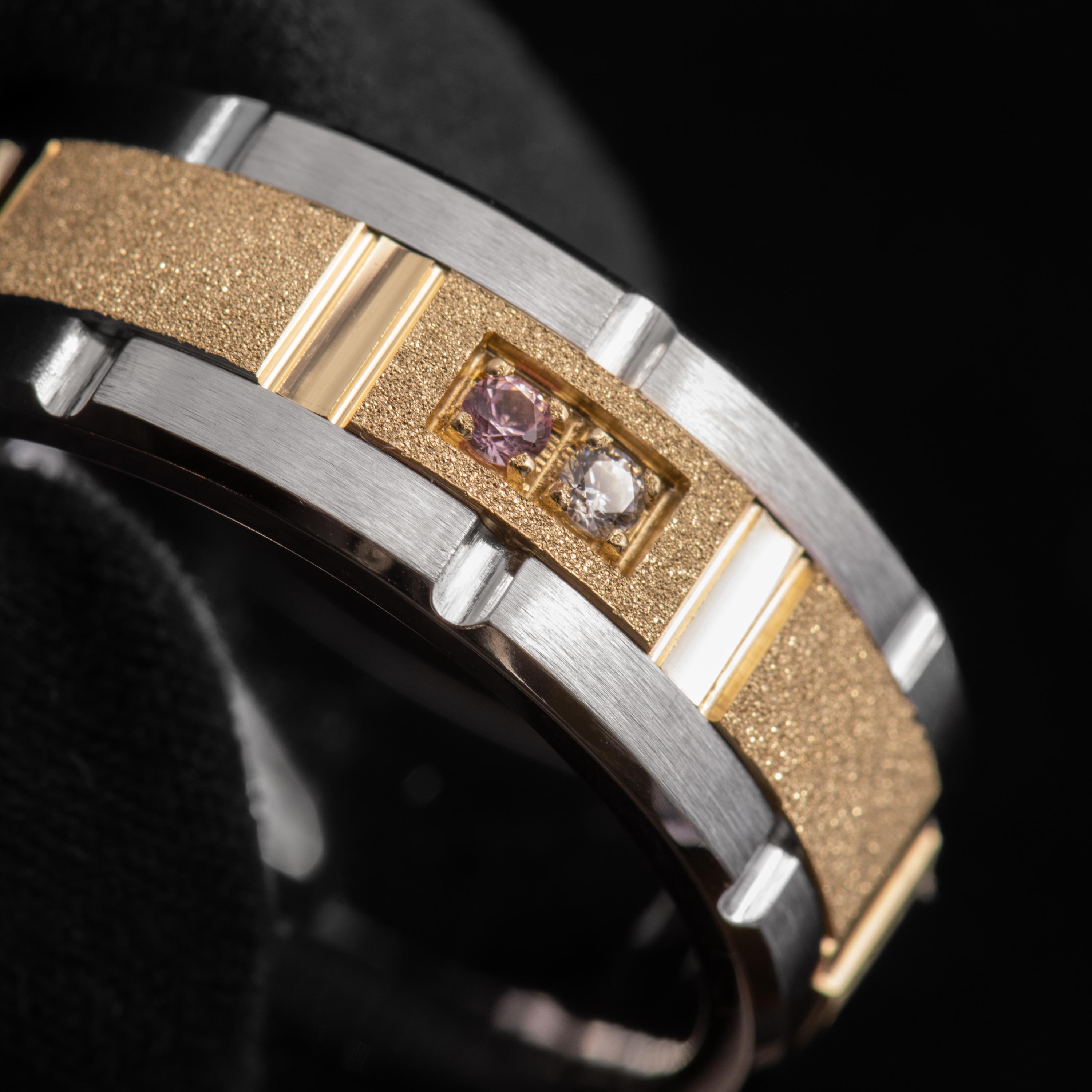 Herren Familienring, personalisierte 9 mm Kobalt & 14K Gelbgold Geburtsstein Band, individuell gravierter Ehering, Versprechensring, Geburtstagsgeschenk