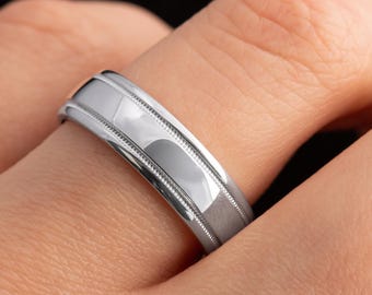958 Britannia Silver Heavy Band Ring Stacker Spacer Size Uk L1/2