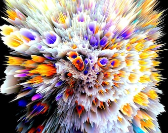 Farbenfrohe Abstrakte Kunst Druck: Moderne Fluid Art Poster (Digitaler Download)