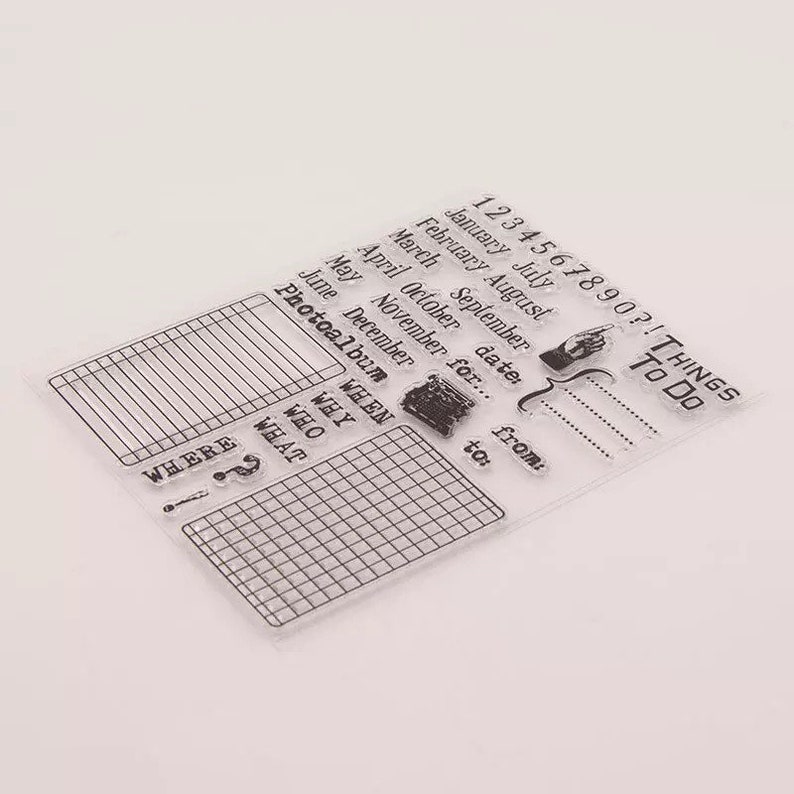 List To Do List clear stamp Months of the Year clear Stamp Monthly Calendar clear stamp date clear stamp line
