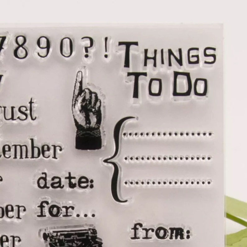 List To Do List clear stamp Months of the Year clear Stamp Monthly Calendar clear stamp date clear stamp line