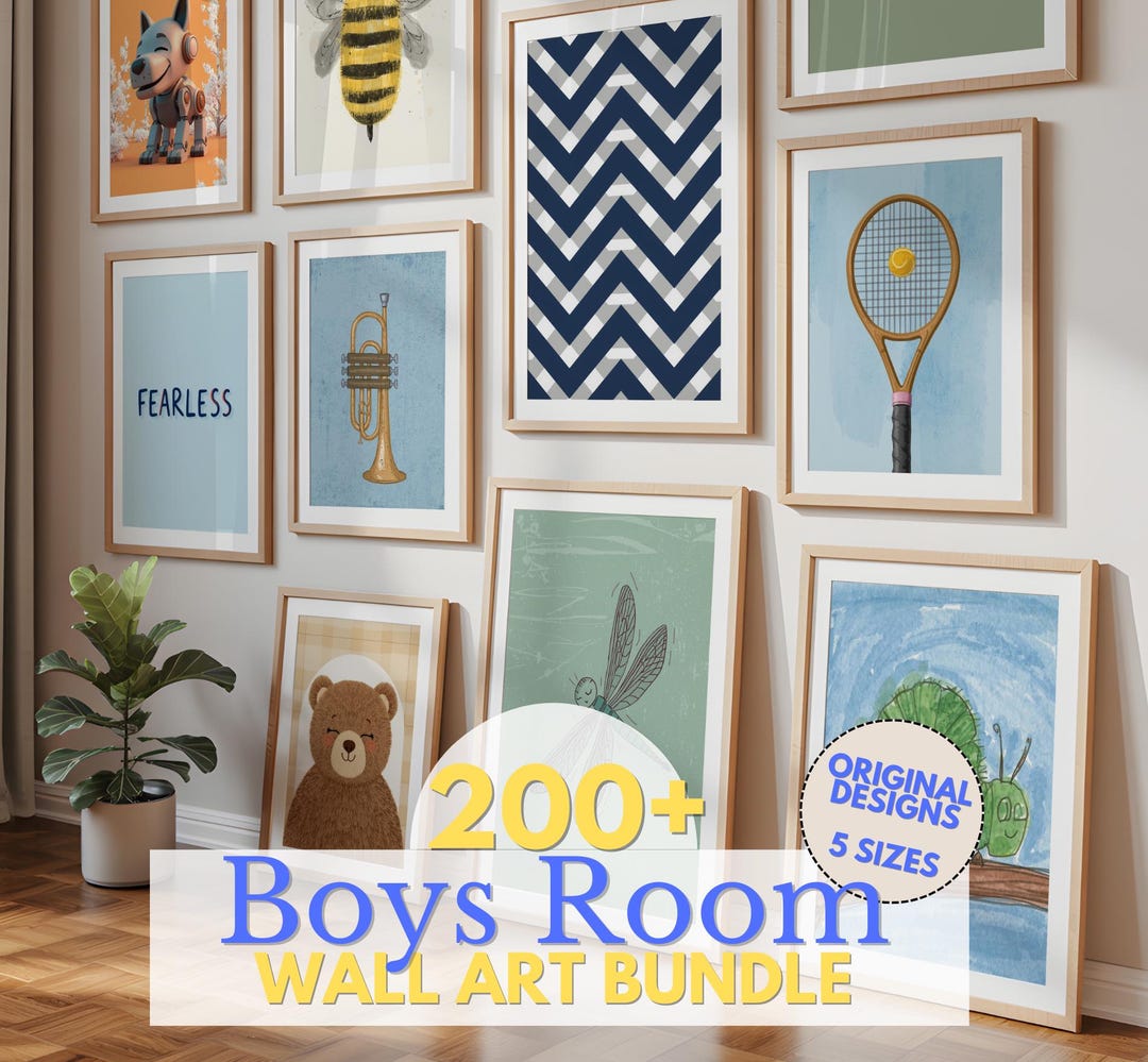 Printable Boys Wall Art Set - 200+ Nursery Posters With Animals