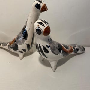 ceramic clay pigeons folk art