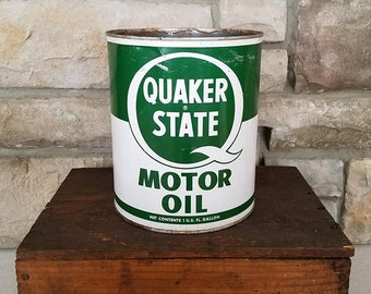 Vintage Quaker State 1 Gallon Motor Oil Can - Oil City, PA