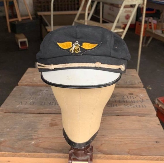 Original Motorcycle Captain Hat - Vintage Clothing
