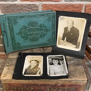 Vintage Photographs Album - Famous Actors Actresses Headshots Publicity Photos - Some Autographs! All Original!