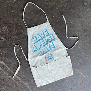 Vintage Pepsi Canvas Apron - Have A Pepsi Day - Antique Advertising Workwear - Soda Collectors