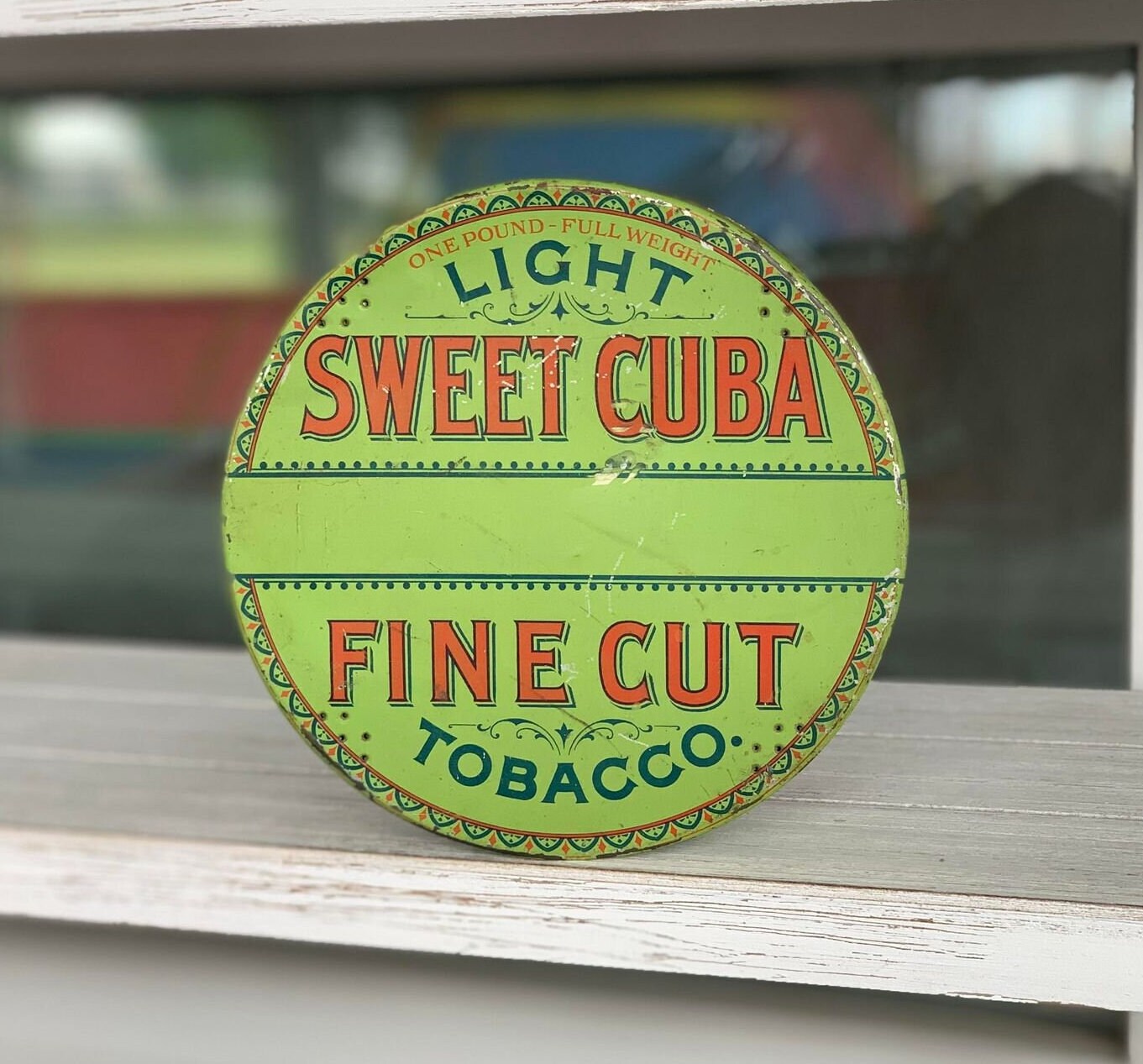 Antique Light Fine Cut Tobacco Tin Can - Continental Tobacco Co. Detroit  Michigan - Antique Advertising Tobacciana