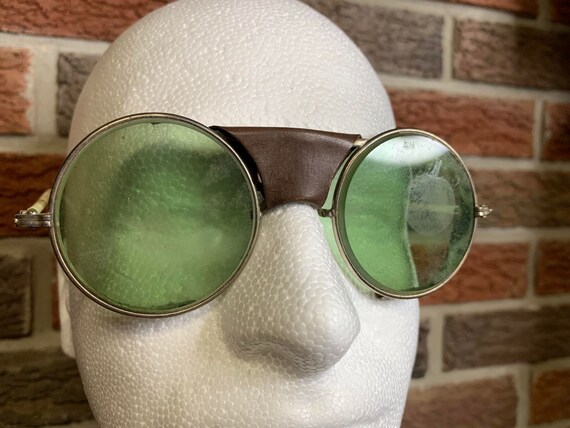 Vintage American Optical Industrial Safety Glasses - Green