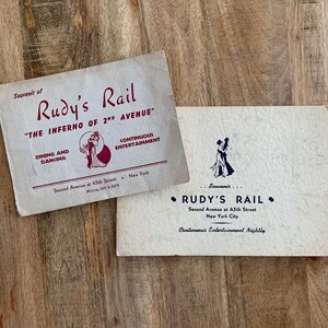 Vintage Rudy&#39;s Rail Souvenir Photo Booklets - Second Ave. New York City - Vintage Photography Snapshots