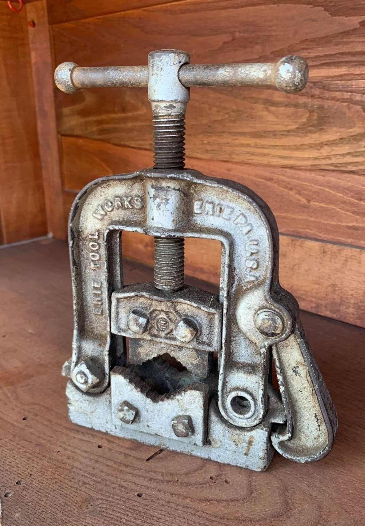 Antique Erie Tool Works Pipe Vise Made in USA Vintage Etsy UK