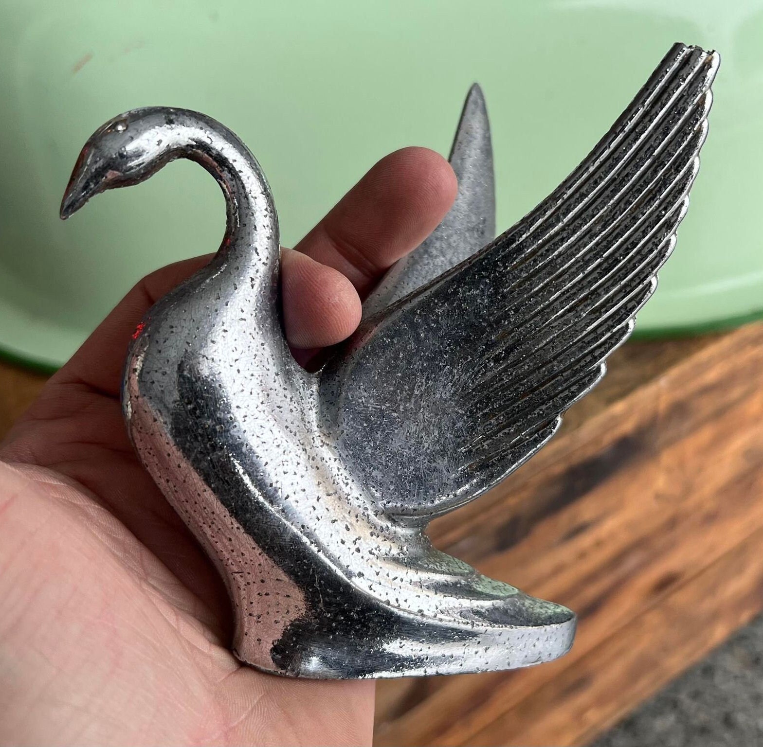 Antique Swan Chrome Hood Ornament Vintage Automobilia - Etsy