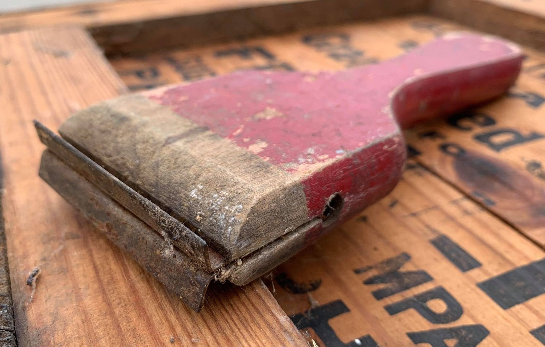 Vintage Red Devil Wood Scraper Old Tools Great Patina Etsy