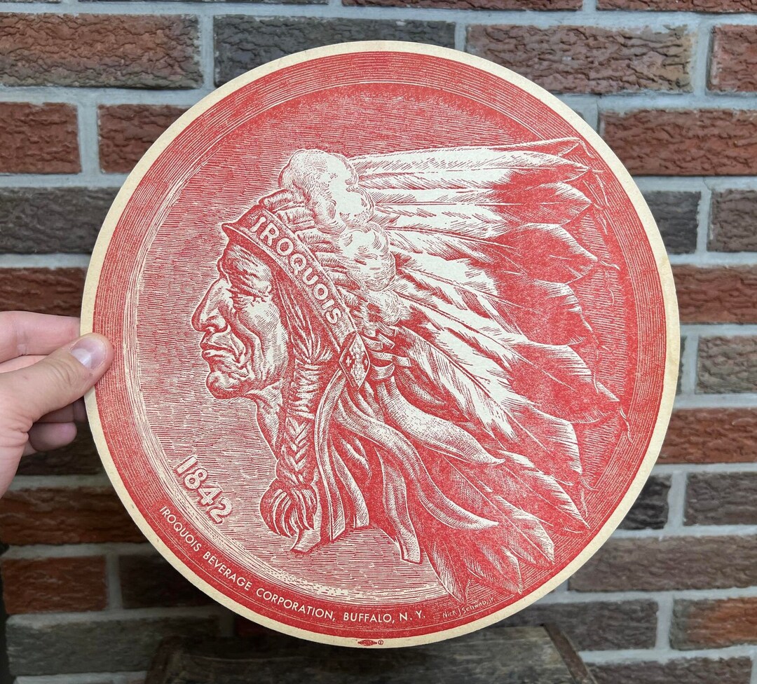 Vintage Iroquois Beer Tray Paper Liner Antique Breweriana Beer
