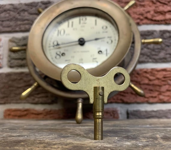Seth Thomas Antique Clock Key set of 10 Brass 