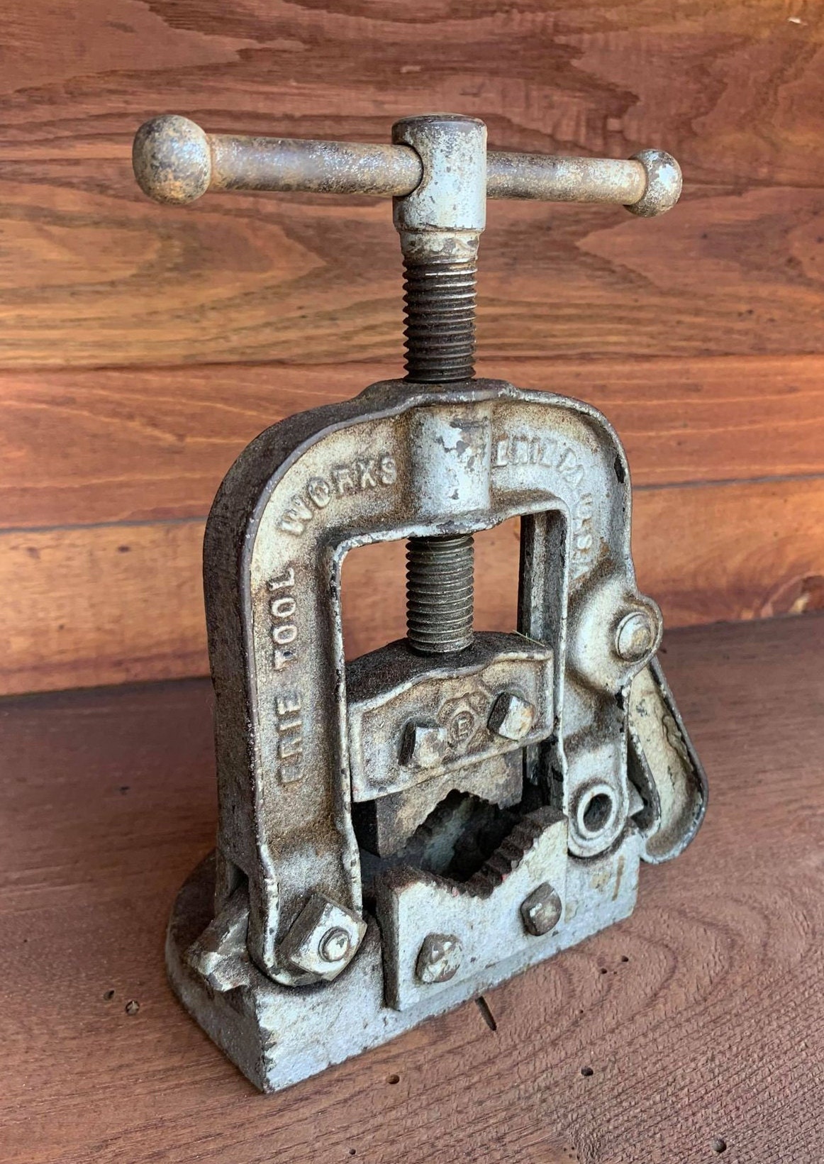 Antique Erie Tool Works Pipe Vise Made in USA Vintage Etsy UK