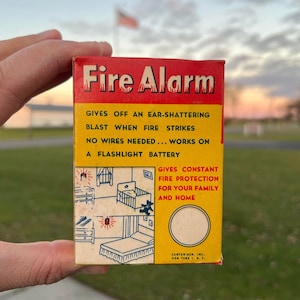 Vintage Canton - Son Inc. Fire Alarm - Made In British Hong Kong - Antique Oddities Fire Station - Original Box