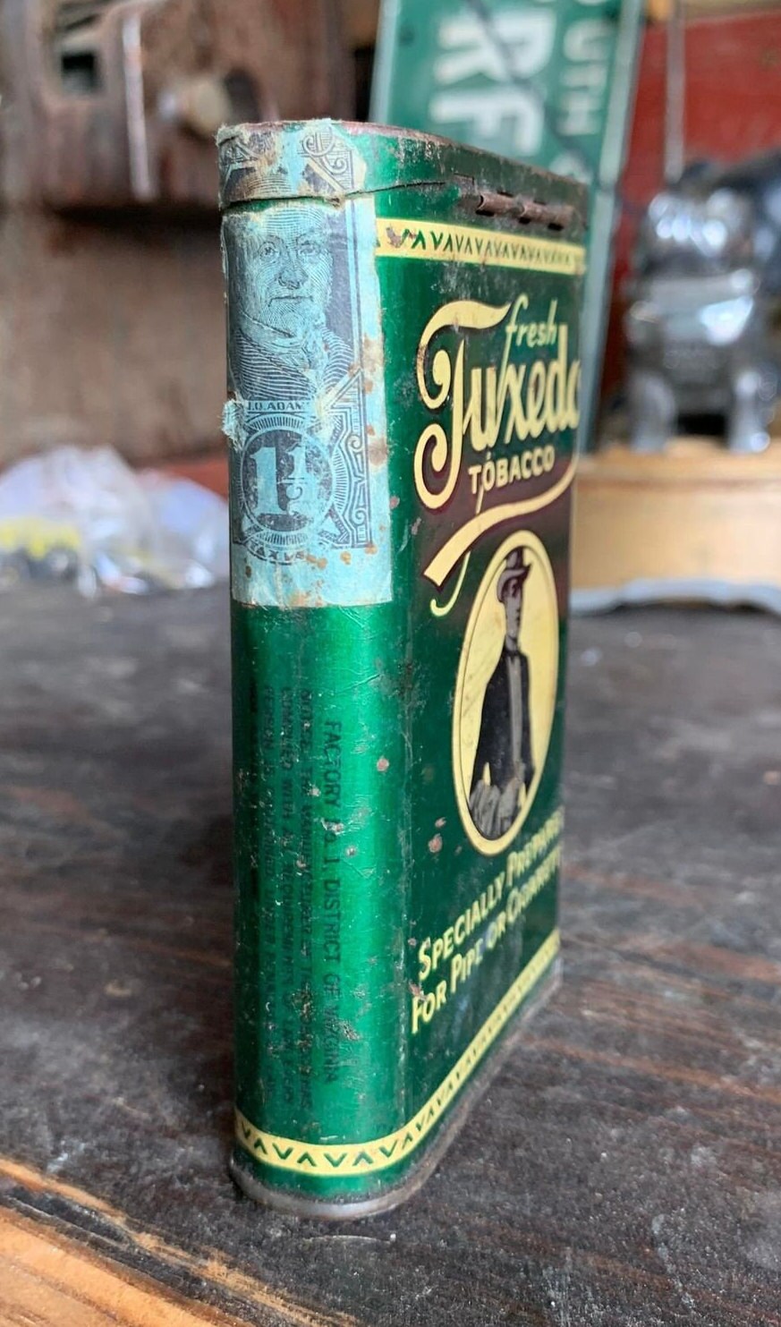 fresh tuxedo tobacco tin Vintage Tuxedo Tobacco Pocket Tin - the American Tobacco Company - Antique  Tobacciana Advertising