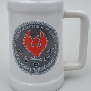 1st Marine Logistics Group - First Maintenance Battalion War Fighters - 230 Years of Dedicated Service  Commemorative Mug - USMC Stein -6.5"