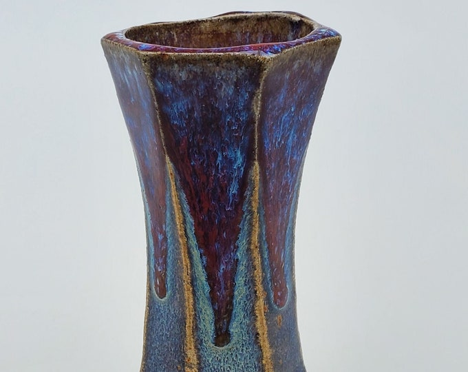Canyon Creek Pottery Oregon Studio Pottery Drip Glaze Vase by