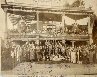 Early Seattle Polish Home Association Photograph - Circa 1920 - Witamy - Grupa 489 Jednosc - Seattle And Tacoma Lodge Group Photo WA