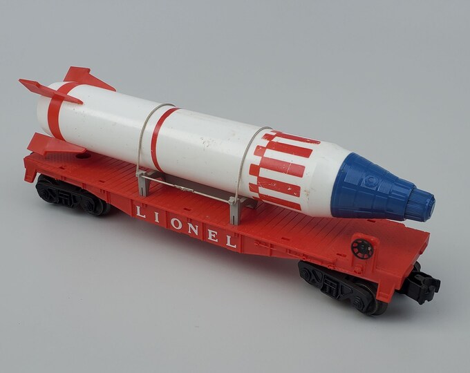 1963 Lionel Train Mercury Capsule Missile Flat Car 6407 - Sterling 529 ...