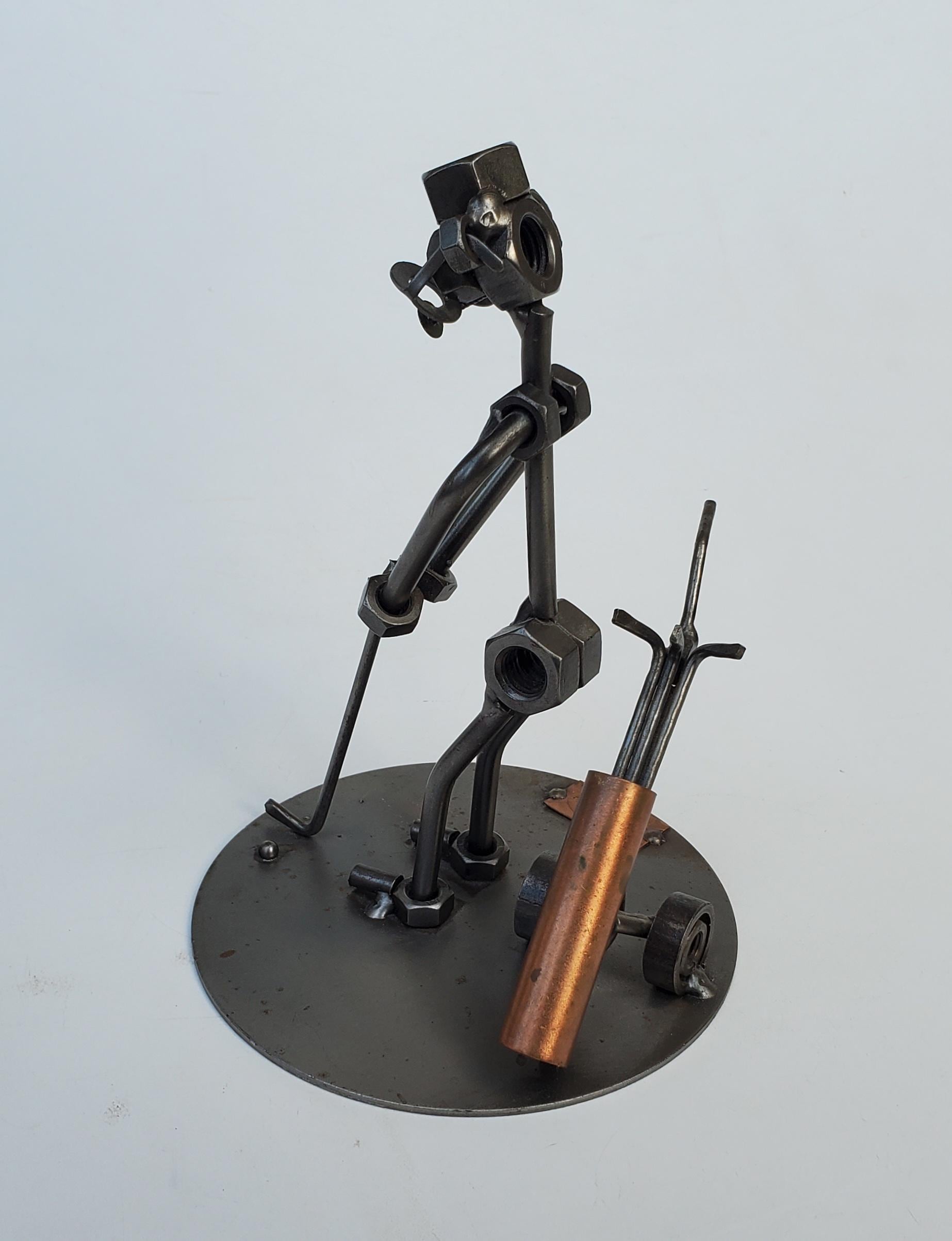 Hinz and Kunst German Golfer With Golf Bag Metal Nuts and Bolts 